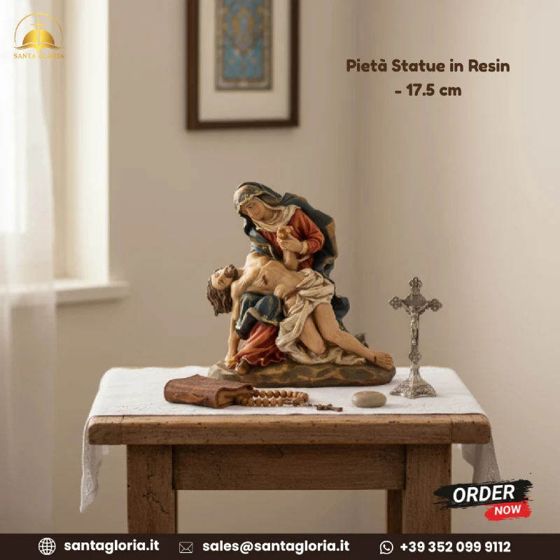 17.5 cm Pietà Religious Statue