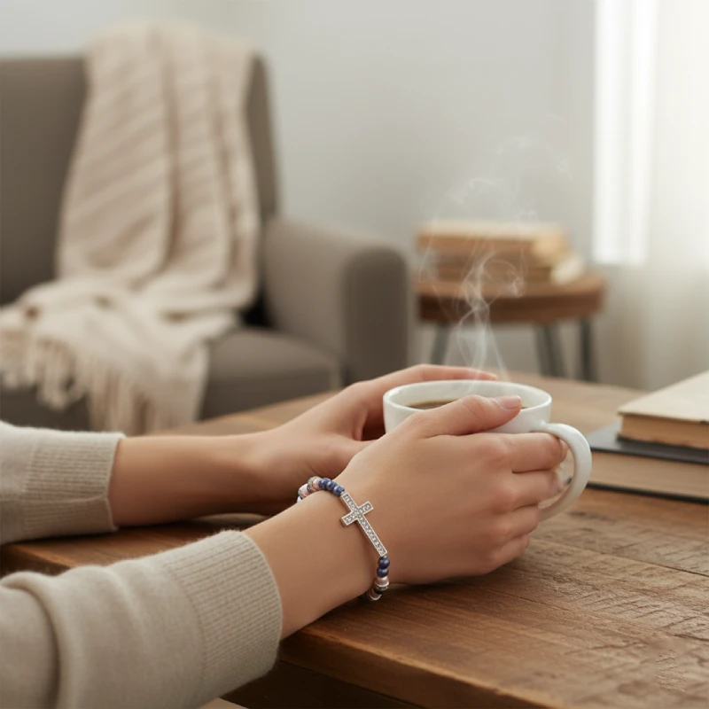 Elegant Crystal Cross Bracelet