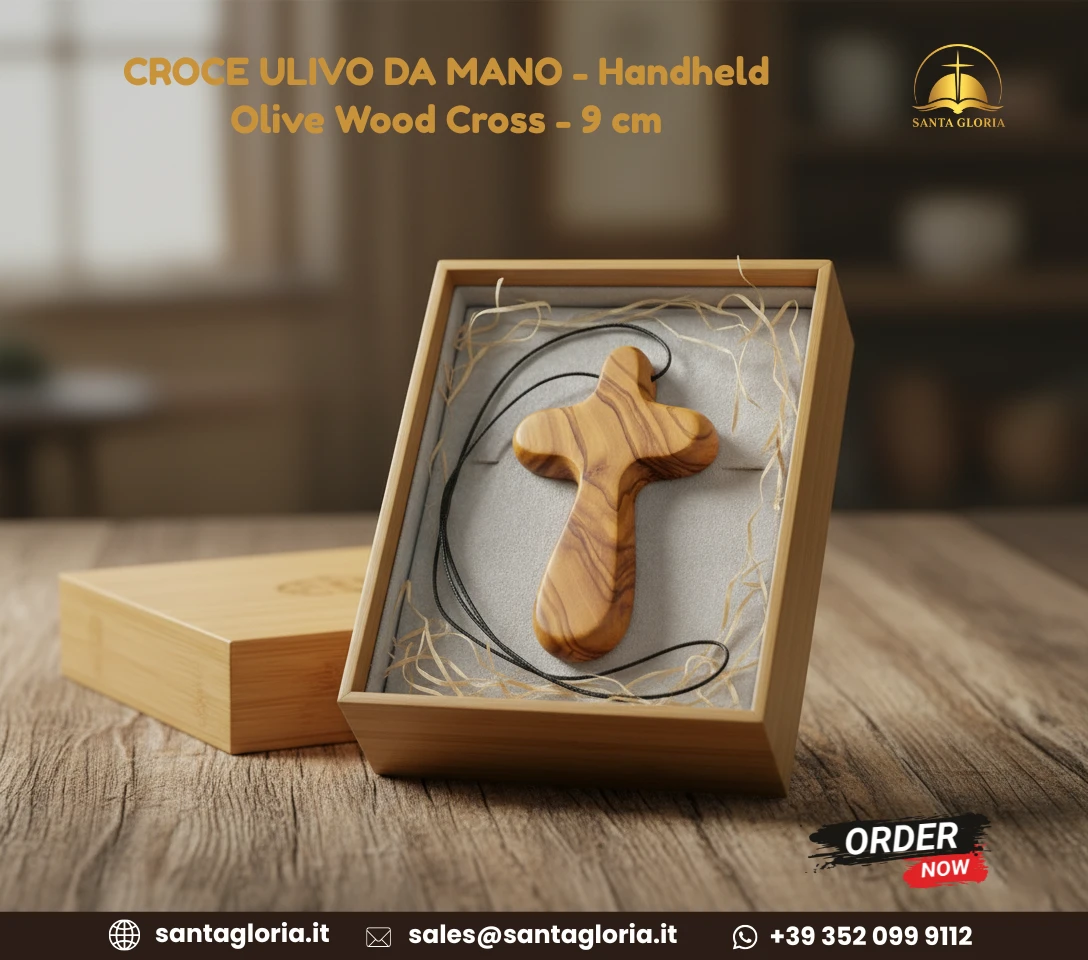 Olive Wood Hand Cross 9cm