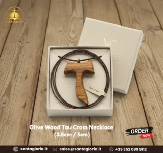 Olive Wood Tau Cross