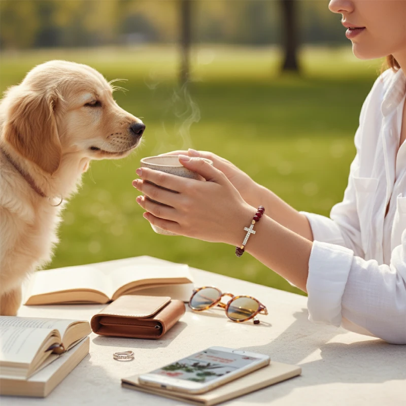 Red Glass Bead Bracelet