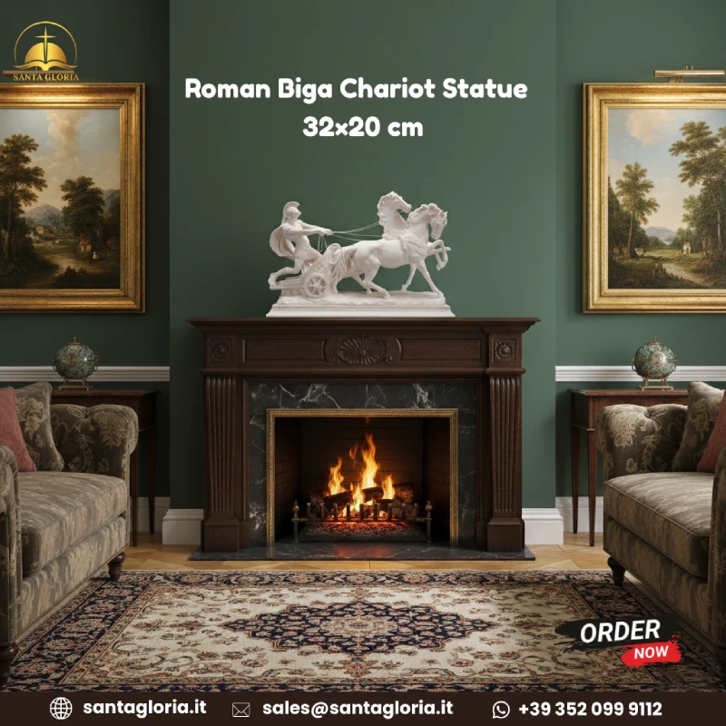 Roman Biga Chariot Statue