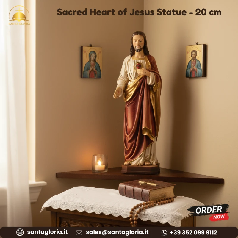 Sacred Heart of Jesus Christ Religious Figurine 20 cm