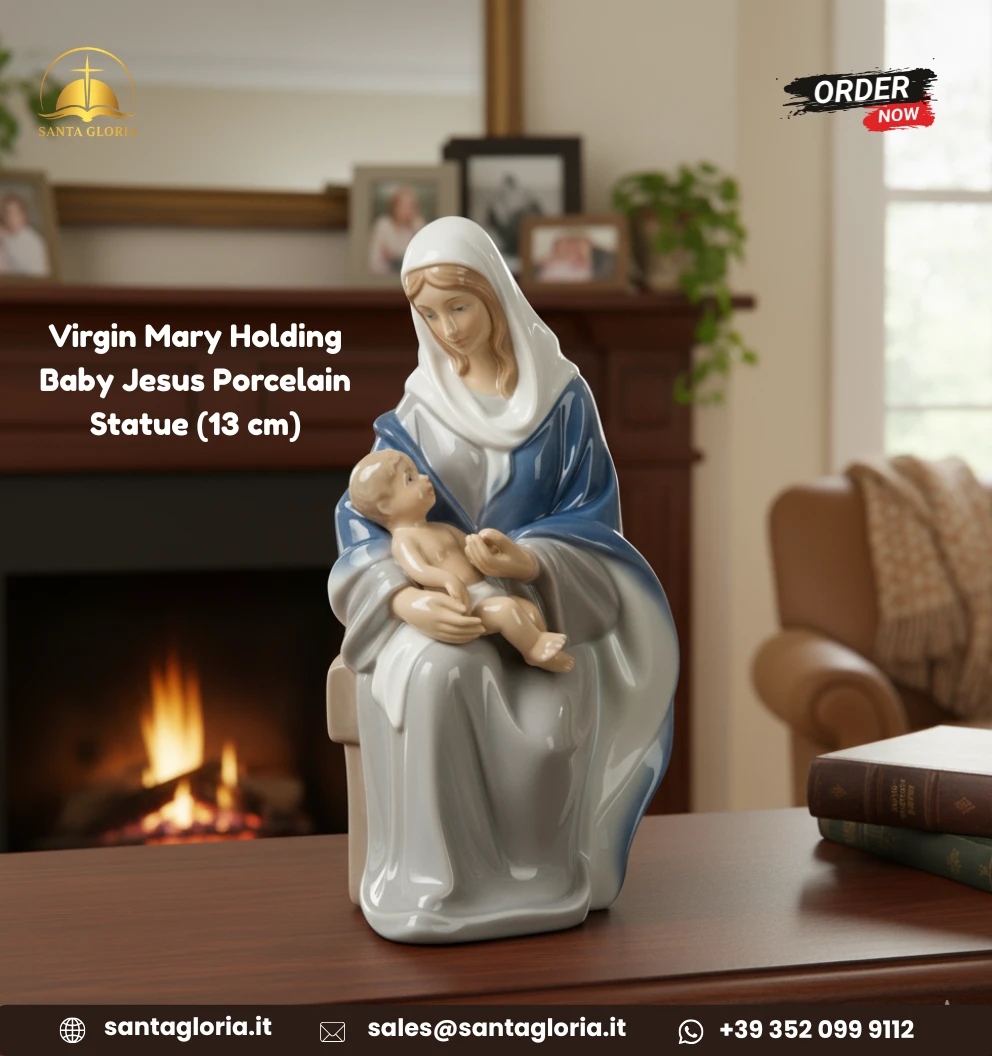 Seated Madonna and Child Figurine