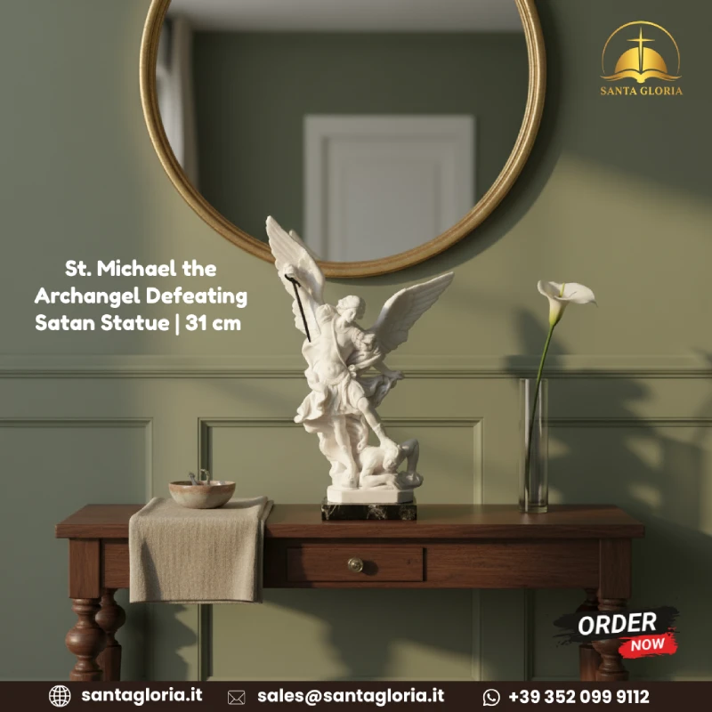 St. Michael the Archangel Defeating Satan Statue 31 cm