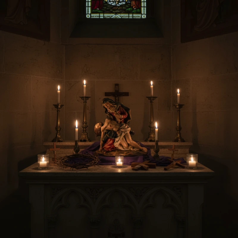 The Pietà by Michelangelo Inspired Resin Statue - 17.5 cm Religious Figurine