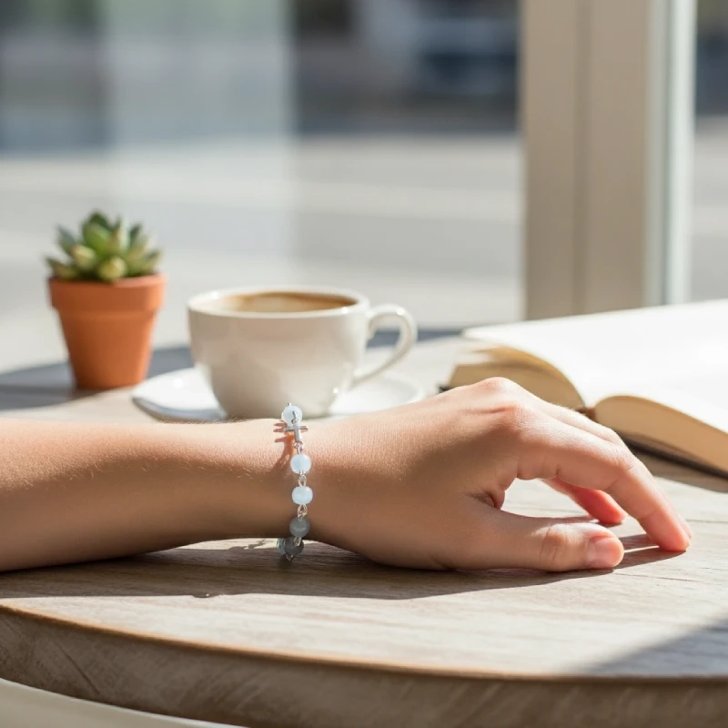 green rosary bracelet Price