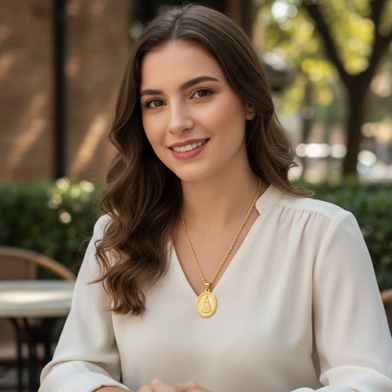 Cutting Design Virgin Mary Pendant