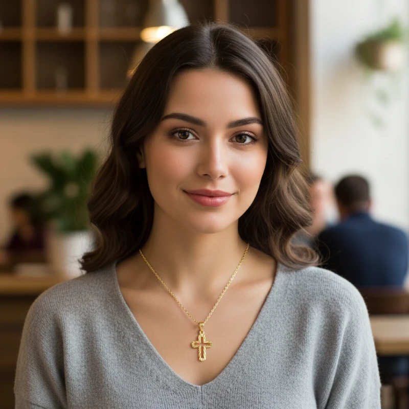 Gold Chain Cross Necklace