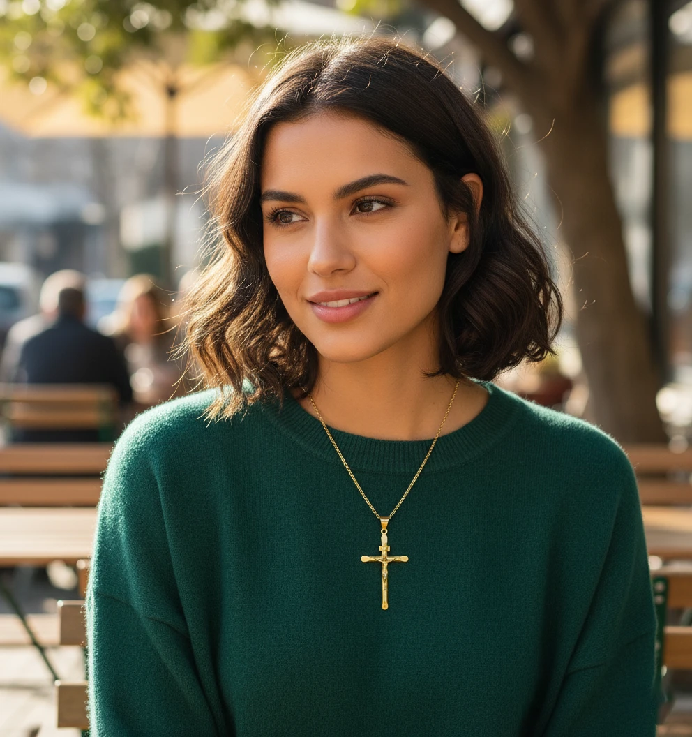 Gold Crucifix Necklace