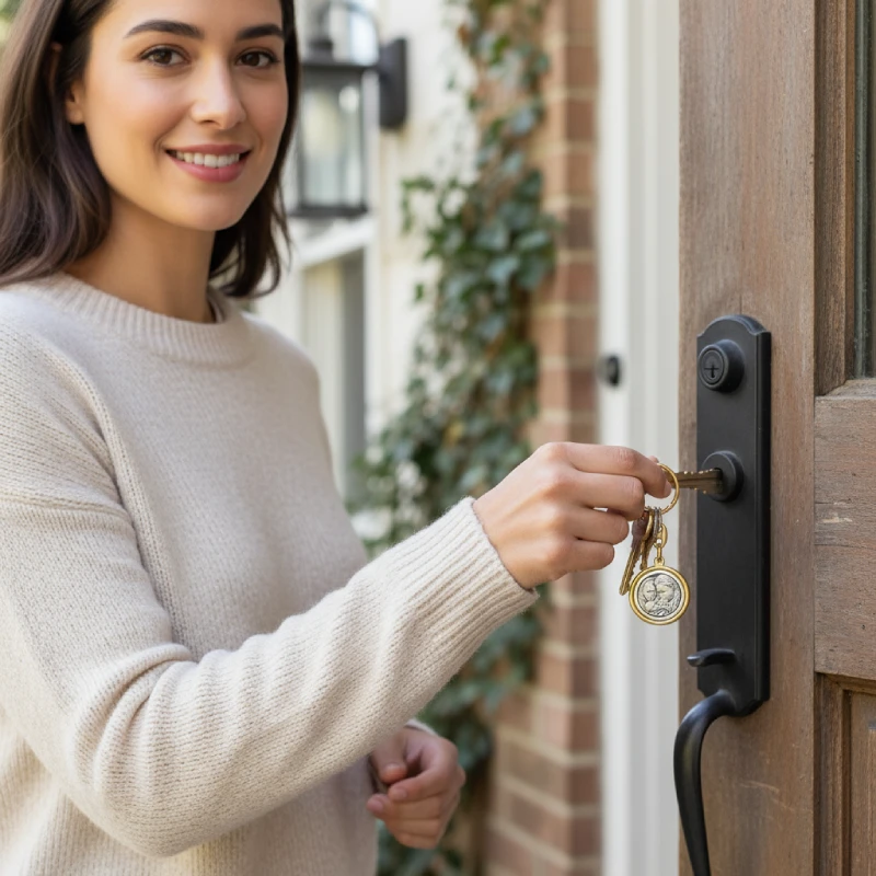 Gold and Silver Tone Catholic Keychain