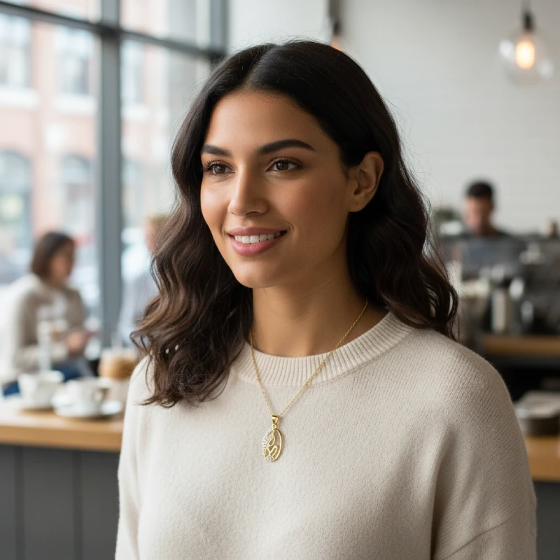 Oval Pendant Necklace