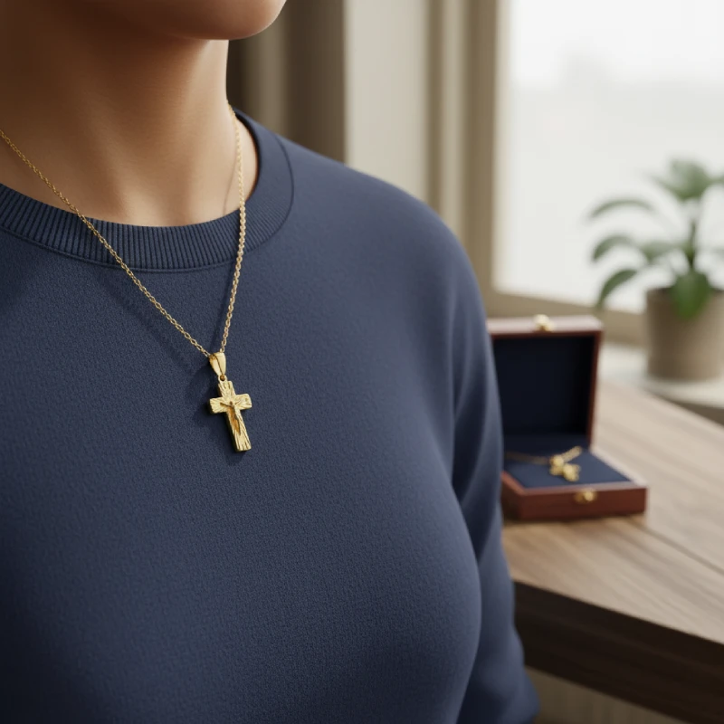 ntricate cutting religious necklace