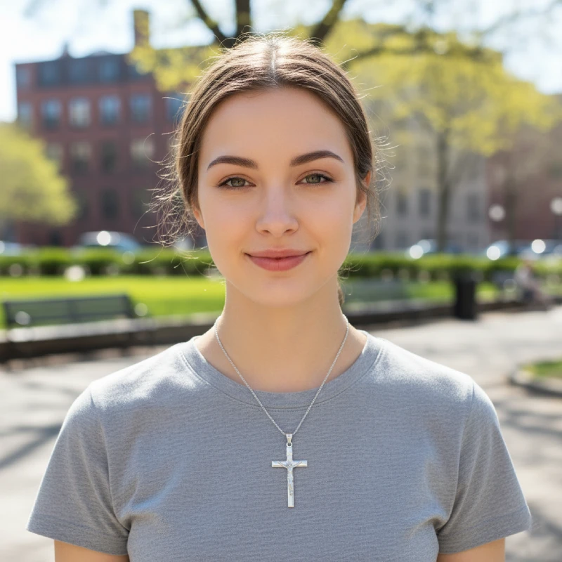 sterling silver jesus cross