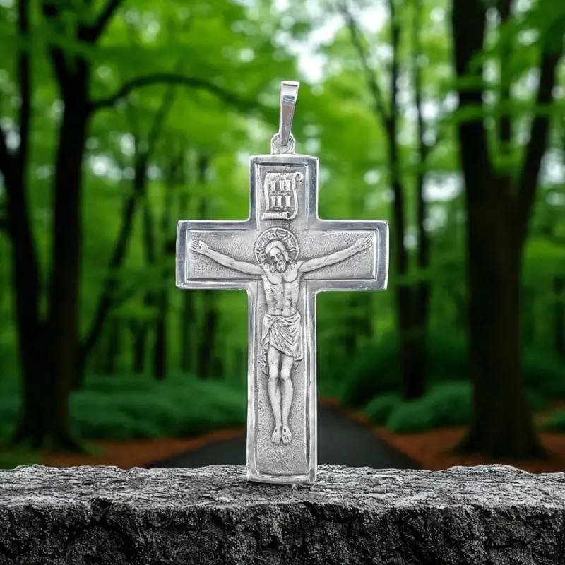 Pope Leo XIV Inspired Sterling Silver Pastoral Crucifix