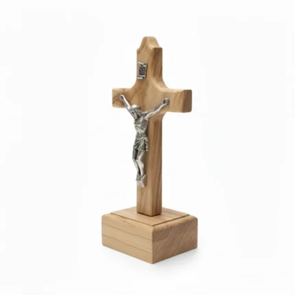 10 cm Italian Olive Wood Standing Crucifix