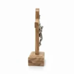 10 cm Standing Crucifix Made from Olive Wood in Italy