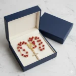 4mm Red Crystal Rosary Beads
