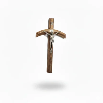 Benedict Crucifix in Olive Wood Roman Design 18 cm