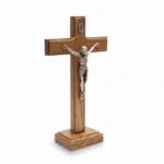 Croce ulivo con base 17 cm