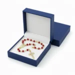 Dainty Red Rosary Necklace