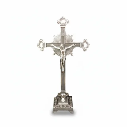 Decorative Standing Crucifix with Ornate Base