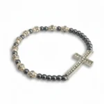 Elegant Crystal Cross Bracelet