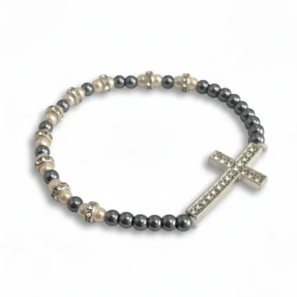 Elegant Crystal Cross Bracelet