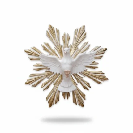Holy Spirit Dove Wall Plaque with Gold Rays