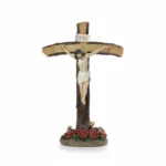 Jesus Crucified Among Roses Statue