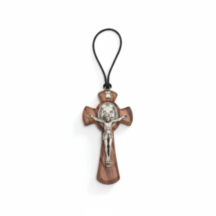 Large Wooden Crucifix Necklace