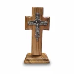 Olive Wood Holy Trinity Standing Crucifix
