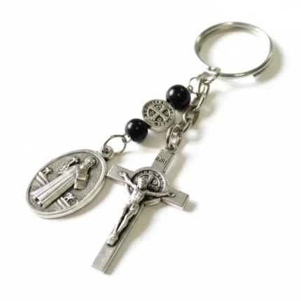 Saint Benedict Medal and Crucifix Keychain