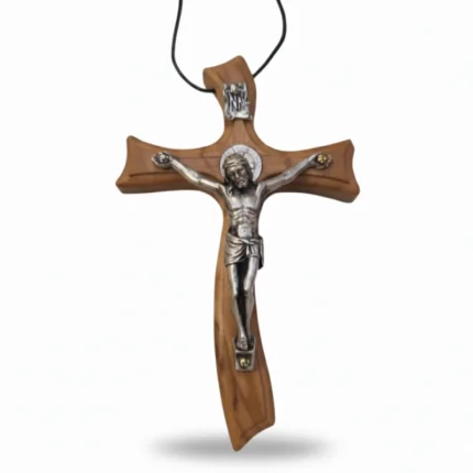 San Benedetto Olive Wood Crucifix