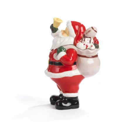 Santa Figurine with Bell and Gift Box