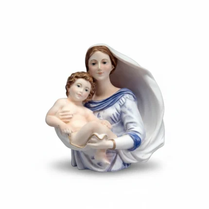 Sistine Madonna Bust - Religious Porcelain Statue
