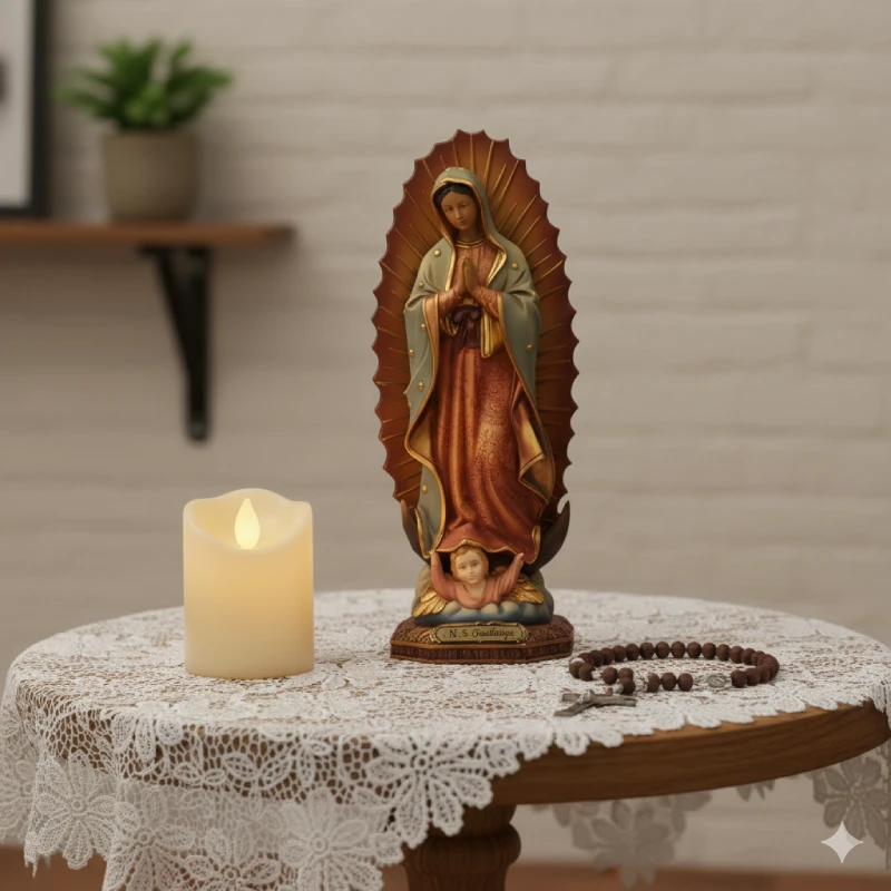 Virgen de Guadalupe 6 inch Catholic statue
