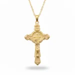 Benedict Cross Necklace Gold Tone