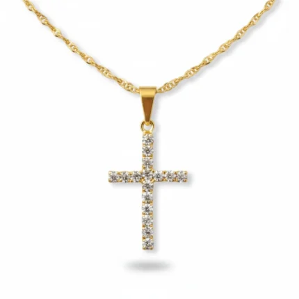 Classic Gold Cross Pendant Necklace