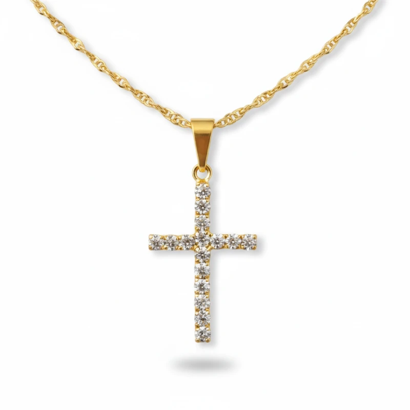 Classic Gold Cross Pendant Necklace