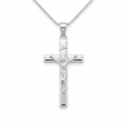 Classic Silver Crucifix Necklace