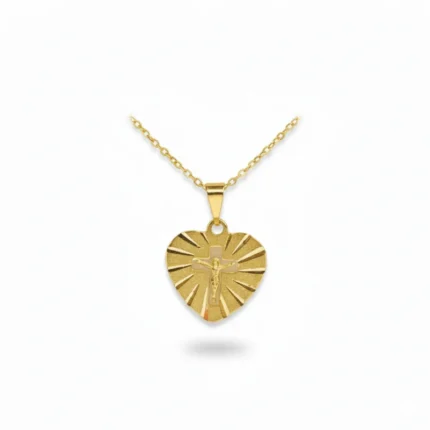 Gold Plated Heart Pendant Necklace