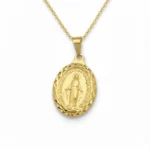 Gold Plated Miraculous Medal Necklace