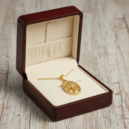 Gold Plated Radiant Cross Pendant