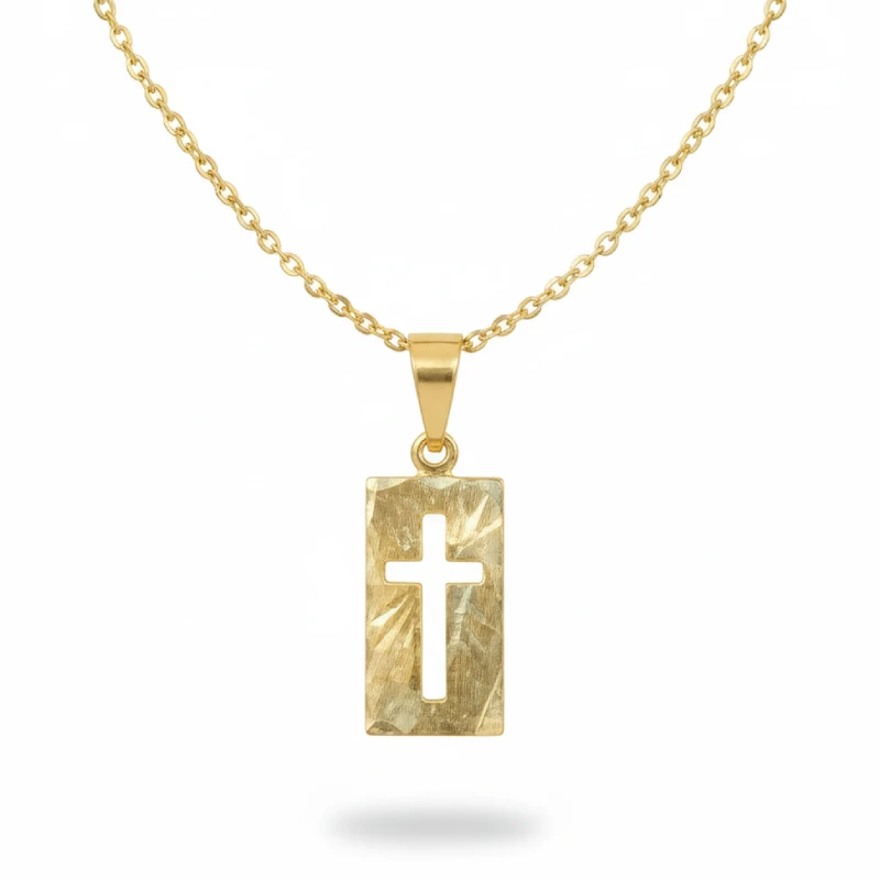 Gold Rectangle Pendant Necklace Gold Rectangle Pendant Necklace