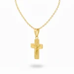 Gold plated crucifix pendant