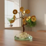 Golden Metal Bonsai Money Tree with Crystal Base 7cm