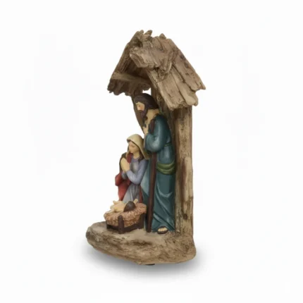 Holy Family with Stable Statue