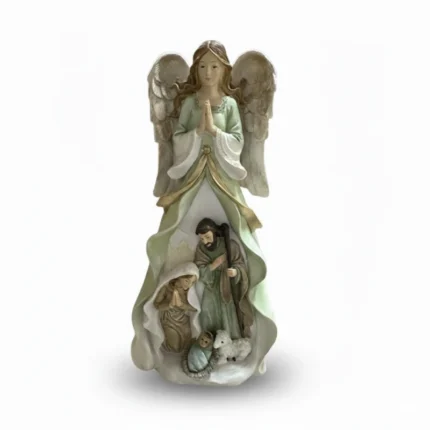 Marfinite Angel with Nativity Scene Figurine