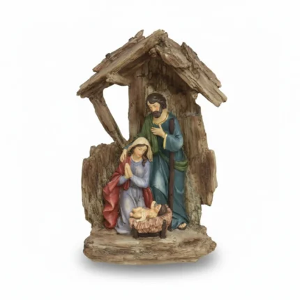 Marfinite Nativity Scene with Stable Statue